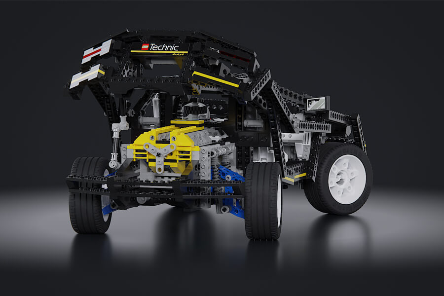 Pixelight - LEGO Technic 8880 3D modellezés
