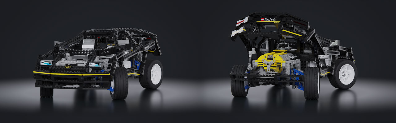 Pixelight - LEGO Technic 8880 3D modellezés