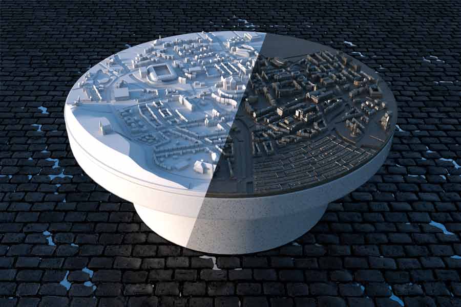 Szombathely városmakett 3D látványterv